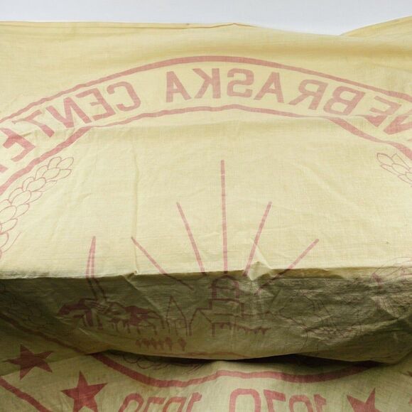 Wahoo Centennial Linen Banner Flag Sign Wahoo Nebraska NE 1970 34"x34" - Picture 9 of 9